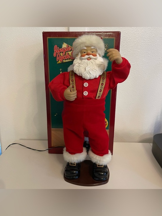 Jingle Bell Rock Santa Other - VTG Santa Claus Jingle Bell Rock 16" Singing Dancing 1998 Box Works 1st Edition